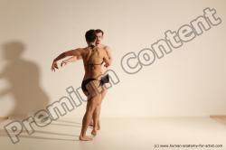 Underwear Woman - Man White Average Short Brown Dancing Dynamic poses Academic